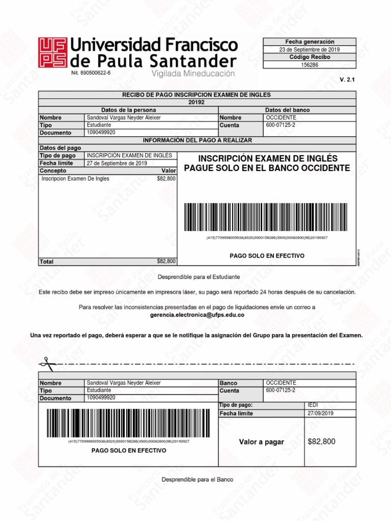 como crear un recibo de pago en ingles con ejemplos
